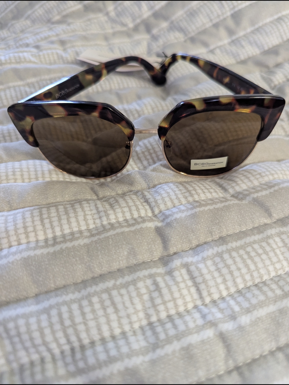 BCBGMaxAzria Tortoiseshell Sunglasses with Brown Lenses